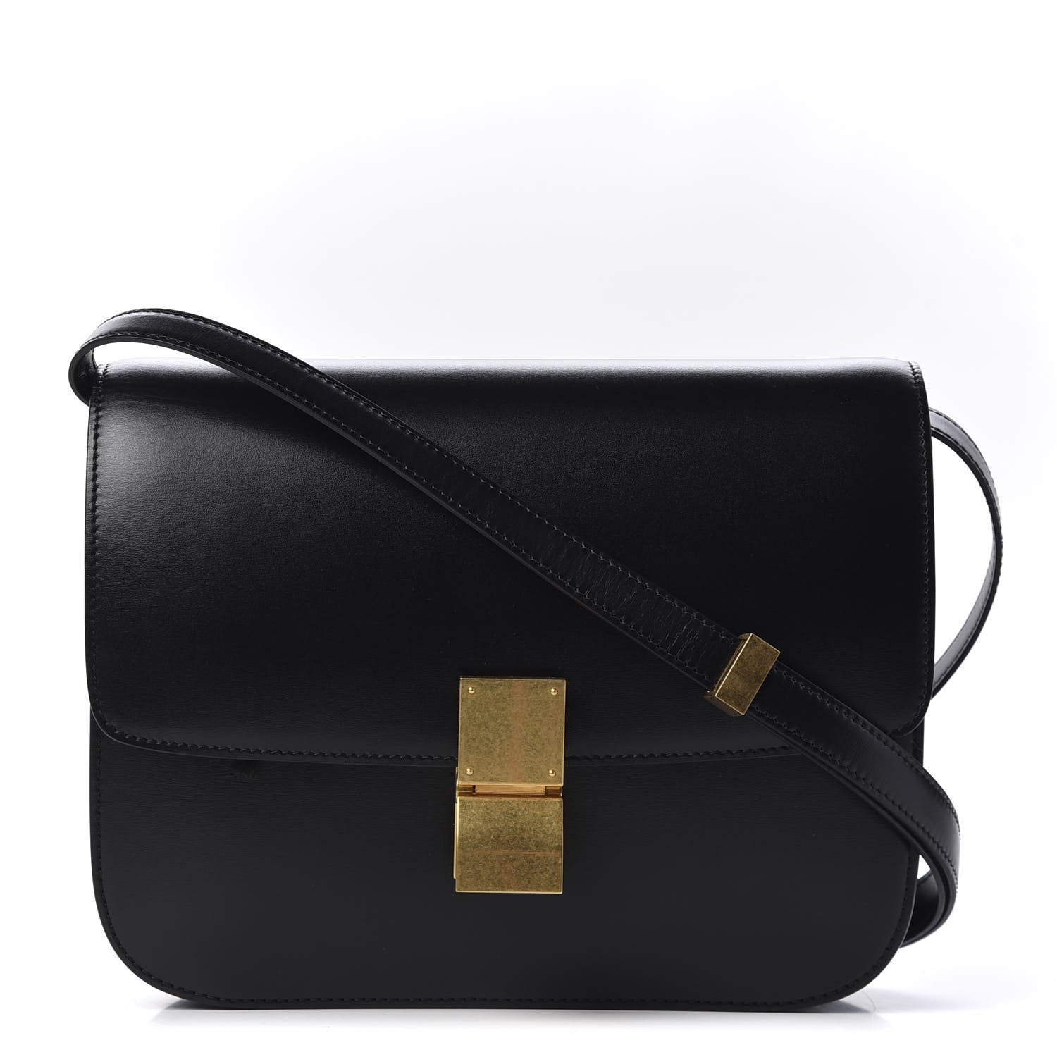 Celine Box Calfskin Medium Classic Box Flap Bag Black 1 of 9