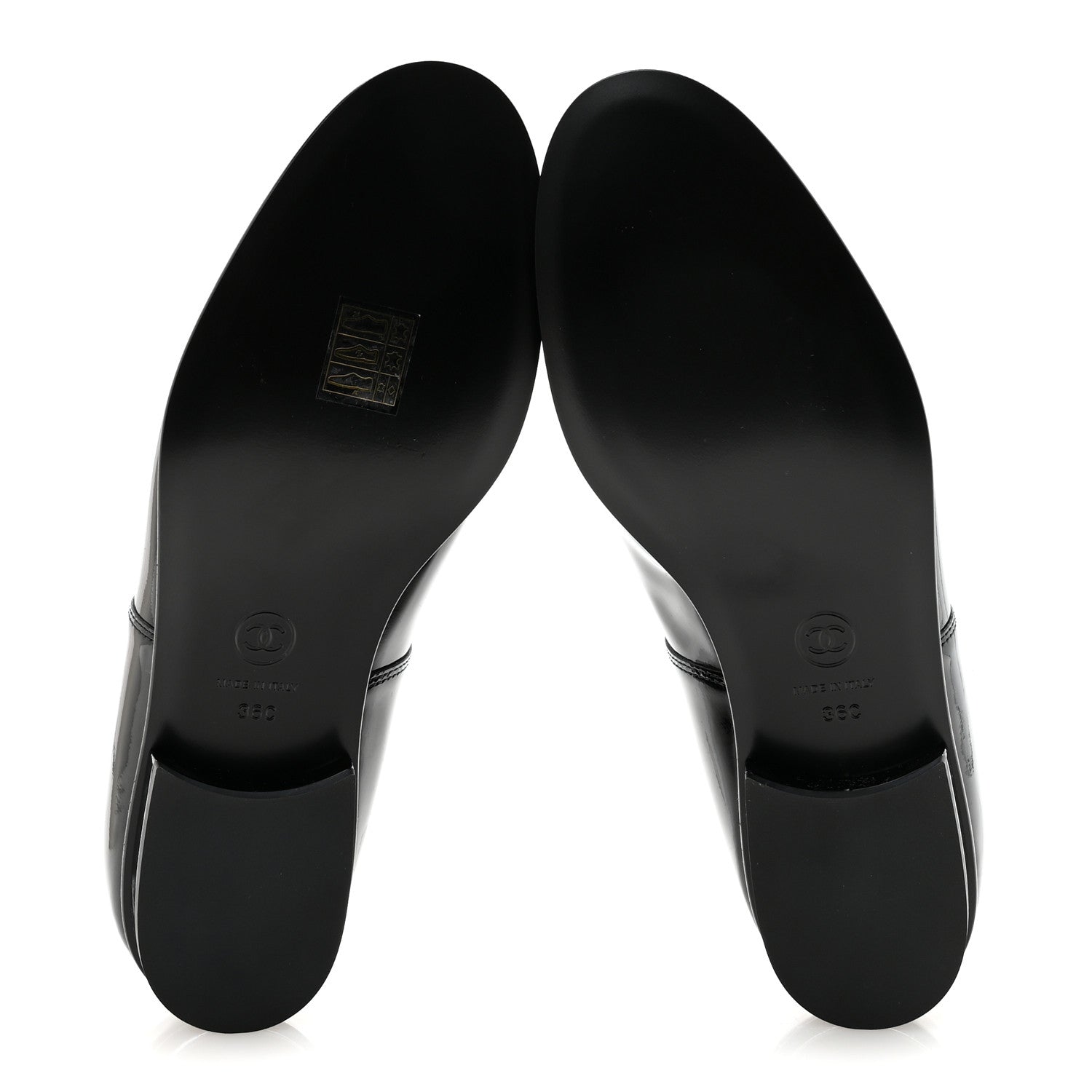 Chanel Patent Calfskin Moccasin Loafers 36 Black 6 of 9