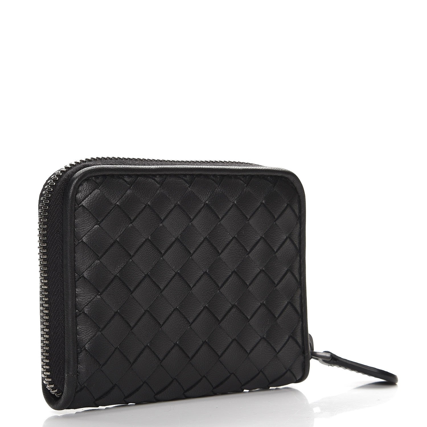 Bottega Veneta Nappa Intrecciato Zip Around Coin Purse Nero Black 3 of 8