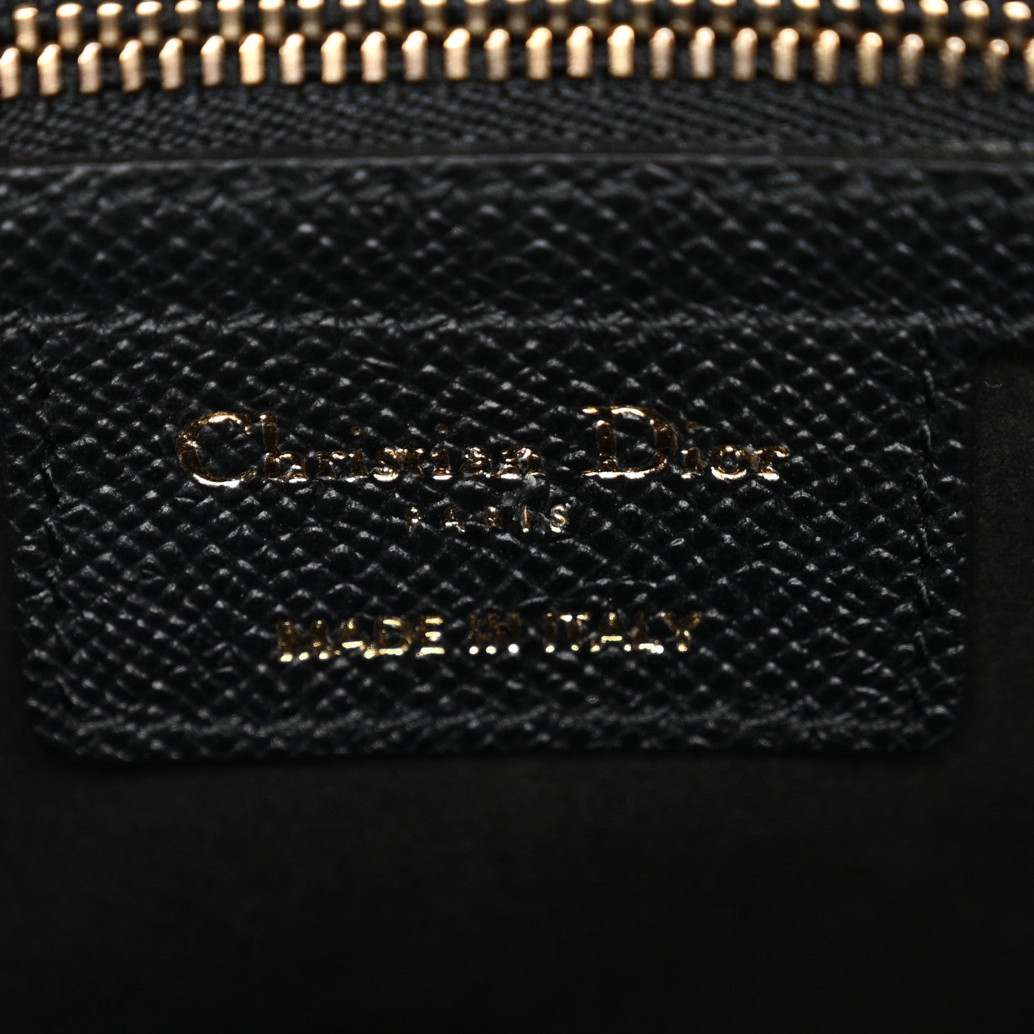 Christian Dior Grained Calfskin Saddle Bag With Strap Black 6 of 10