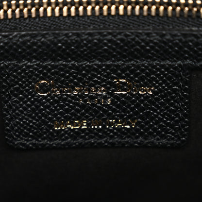Christian Dior Grained Calfskin Saddle Bag With Strap Black 6 of 10