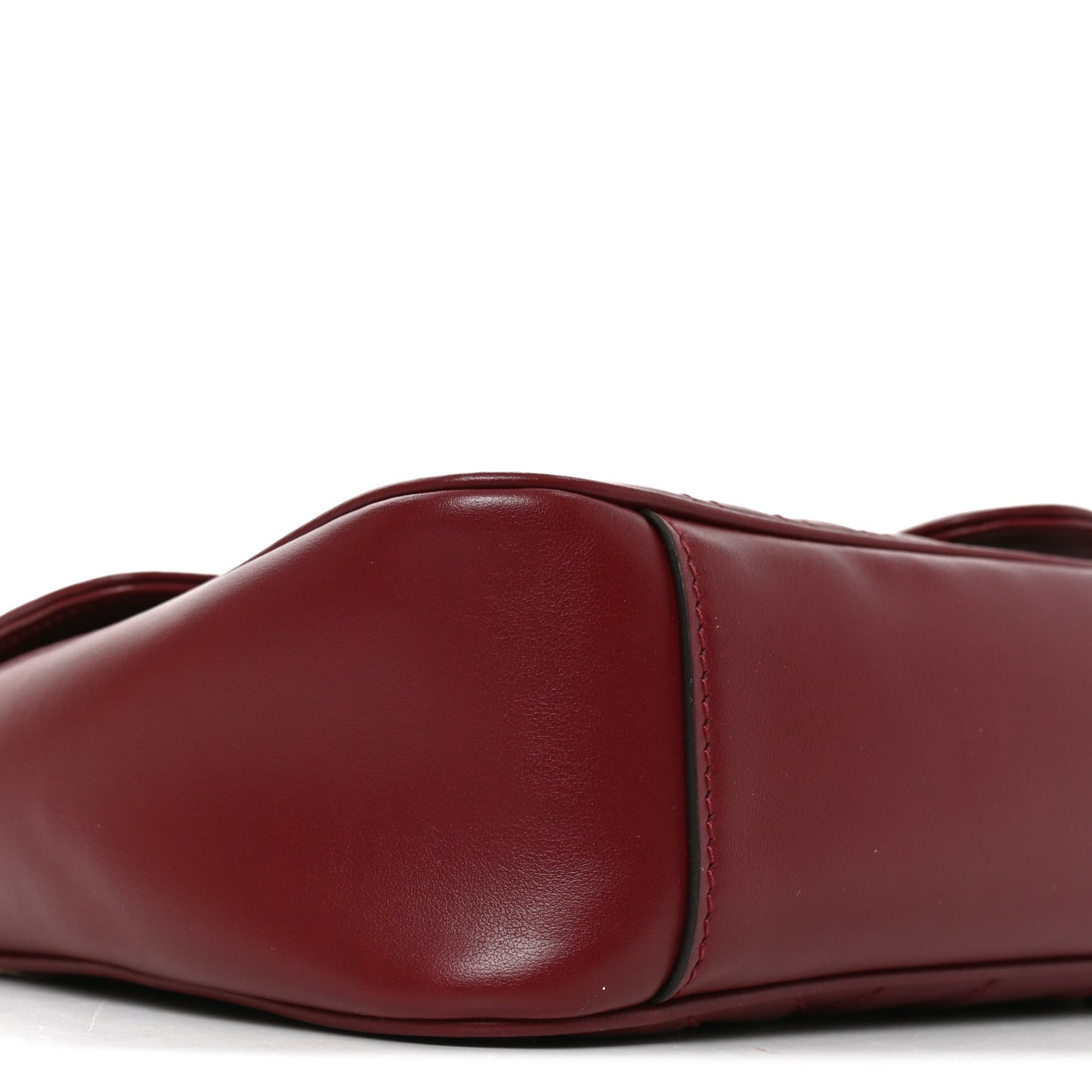 Calfskin Matelasse Small GG Marmont Shoulder Bag Rosso Ancora Red