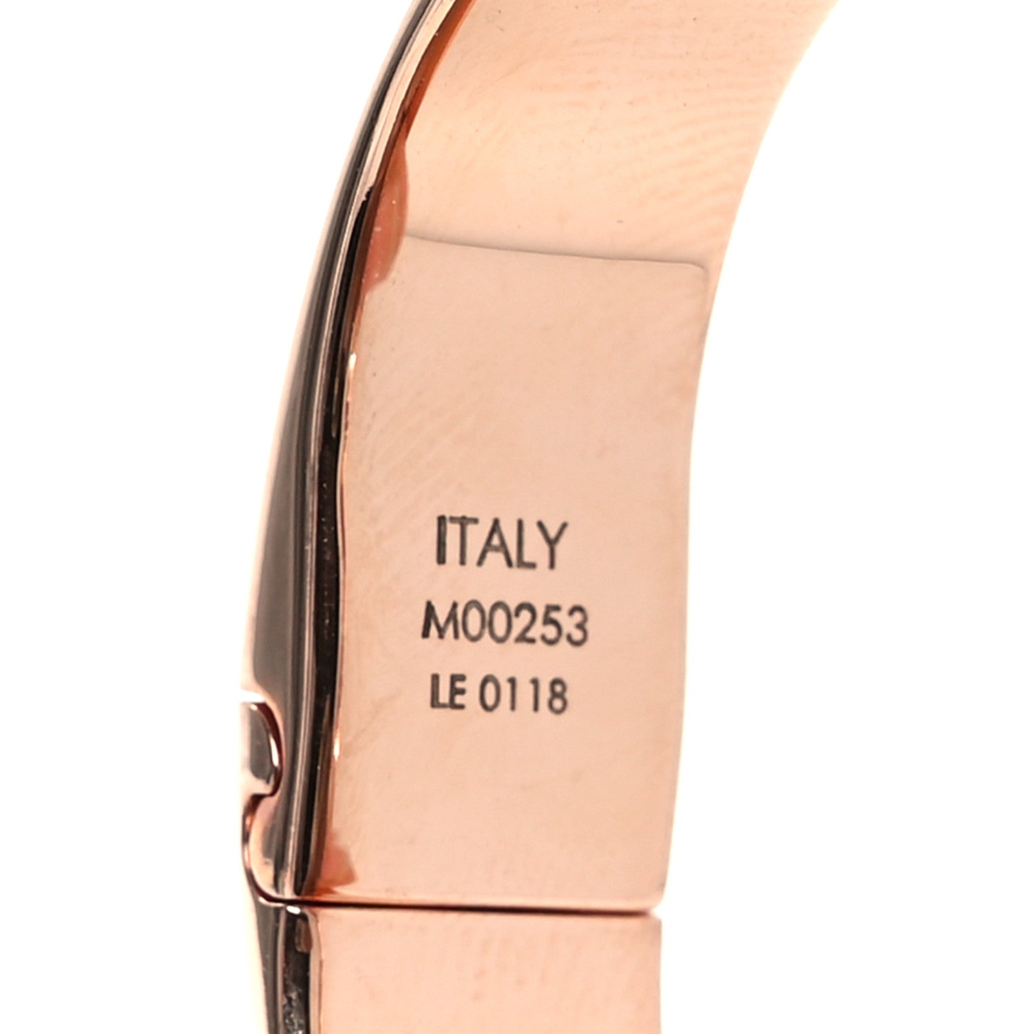 Louis Vuitton Brass Monogram Nanogram Cuff S Pink Gold 5 of 6