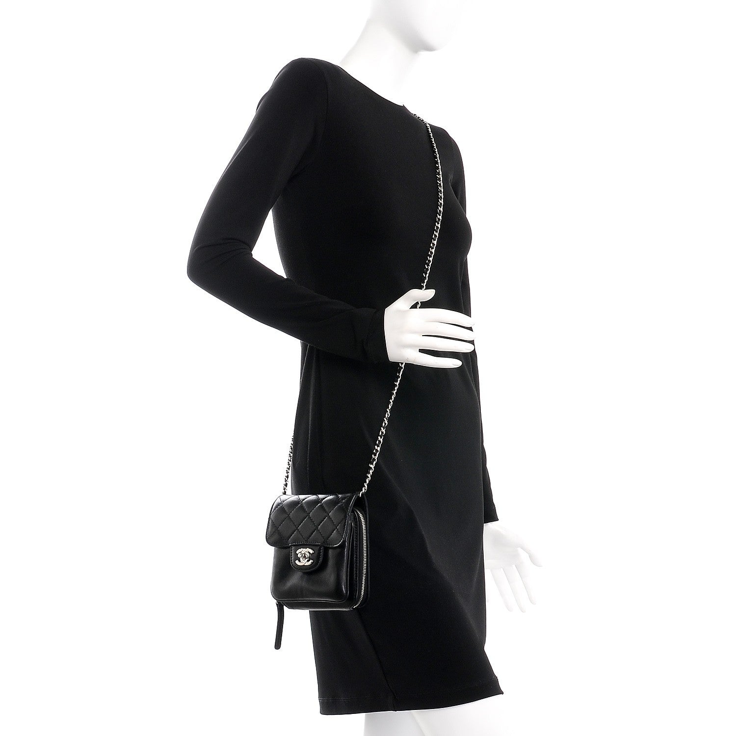 Chanel Lambskin Mini Crossbody Flap Black 2 of 10