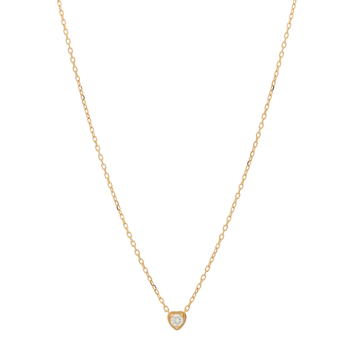 Cartier 18K Pink Gold Diamond D'Amour Heart Pendant Necklace 1 of 5