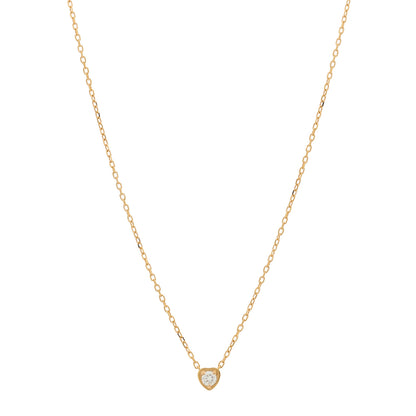 Cartier 18K Pink Gold Diamond D'Amour Heart Pendant Necklace 1 of 5