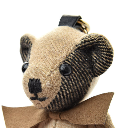 Burberry Cashmere Vintage Check Thomas Bear Bag Charm Camel 9 of 10