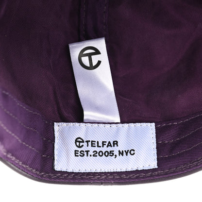Telfar Vegan Leather Logo Embossed Hat Eggplant 8 of 8