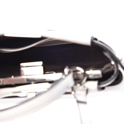 Fendi Shiny Nappa Micro Peekaboo Iconic Satchel White 5 of 9
