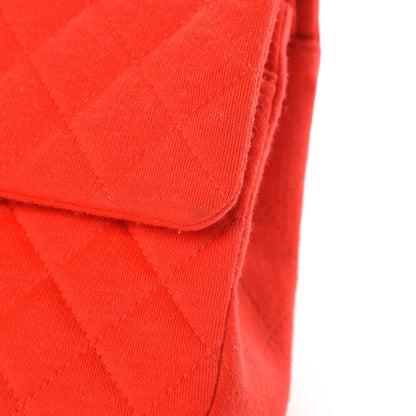 Chanel Jersey Quilted Medium Double Flap Red 11 of 13
