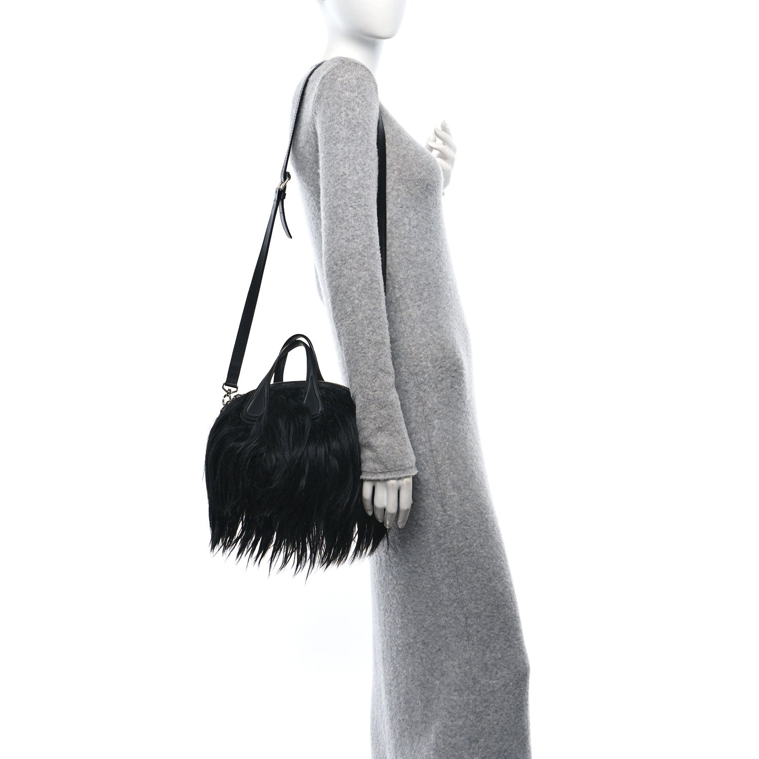 Givenchy Goat Hair Print Micro Nightingale Black 2 of 12