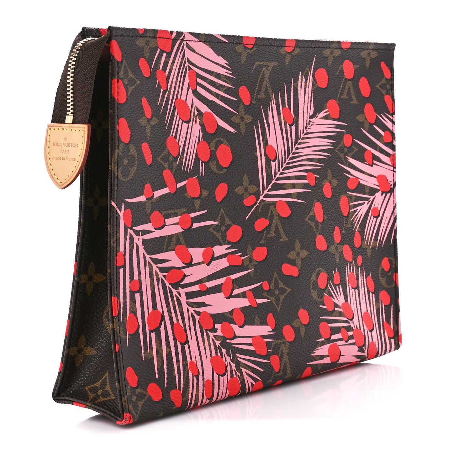 Monogram Jungle Dots Toiletry Pouch 26 Sugar Pink Poppy