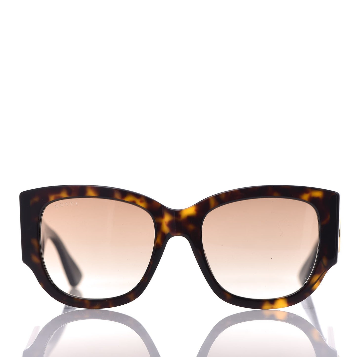 Acetate Web Oversized Frame Rectangle Sunglasses GG0276S Tortoiseshell