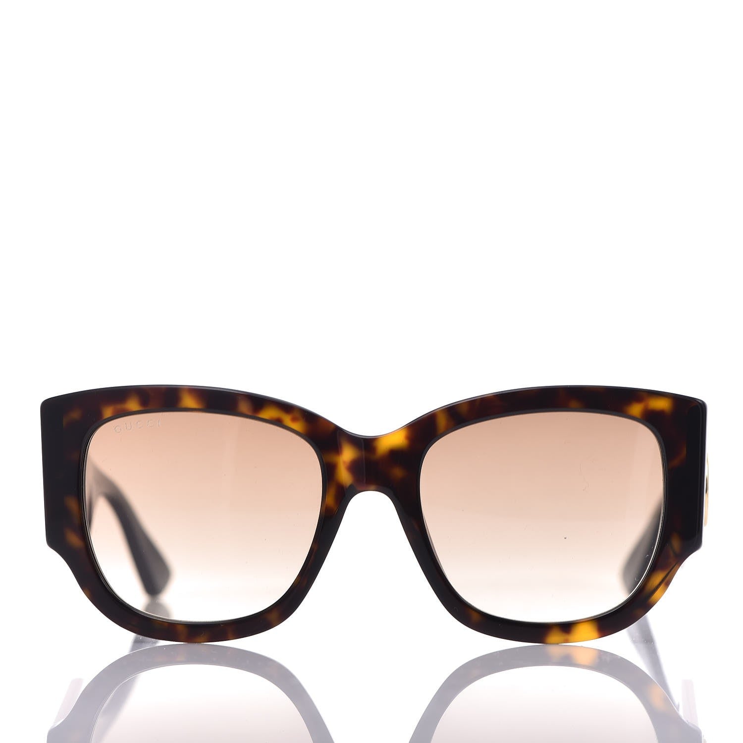Gucci Acetate Web Oversized Frame Rectangle Sunglasses GG0276S Tortoiseshell 2 of 10