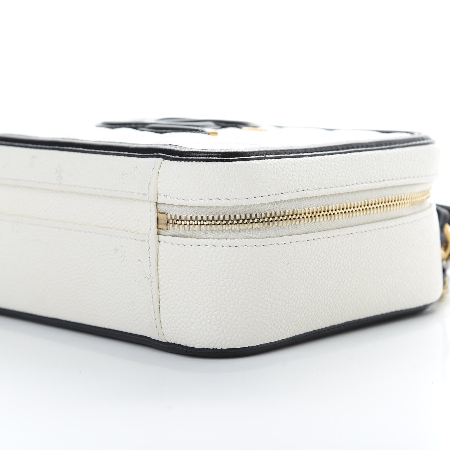 Chanel Caviar Quilted Medium CC Filigree Vanity Case White Black 10 of 16