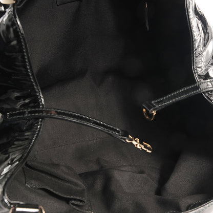 Gucci Patent D Gold Large Shoulder Bag Black 5 of 7