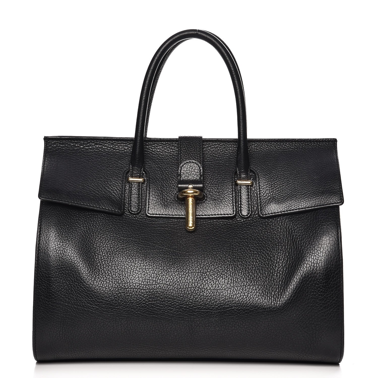 Balenciaga Grained Calfskin M Tube Round Tote Black 1 of 19