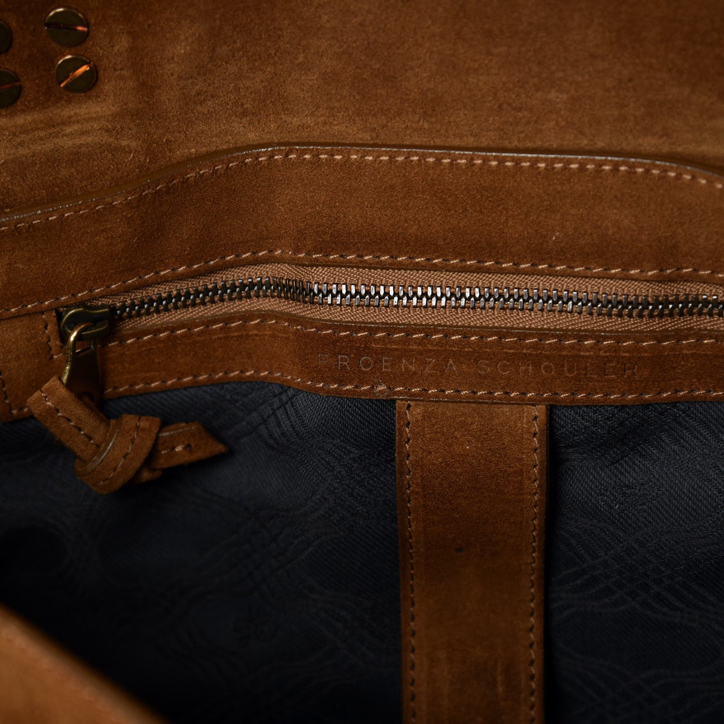 Suede Medium PS1 Satchel Tobacco