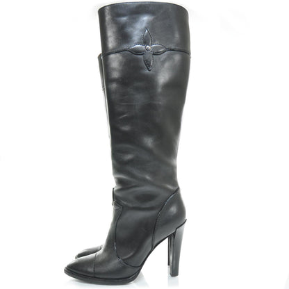 Louis Vuitton Leather Notting Hill High Boots 39 Black 2 of 7
