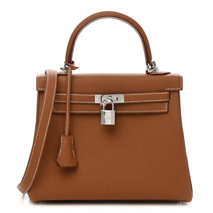 Hermes Togo Kelly Retourne 25 Gold 1 of 11