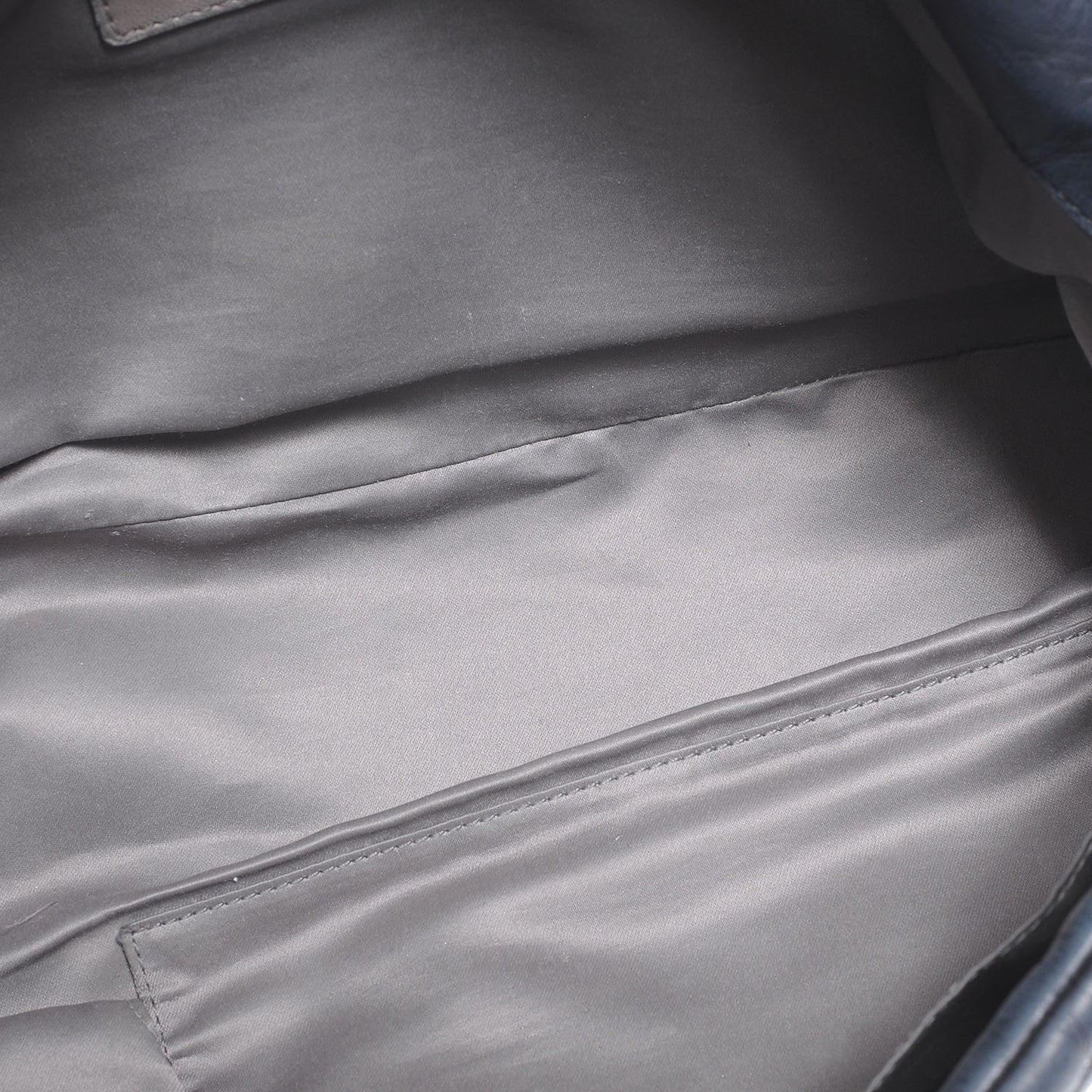 Lambskin Double Stitch Maxi Flap Navy