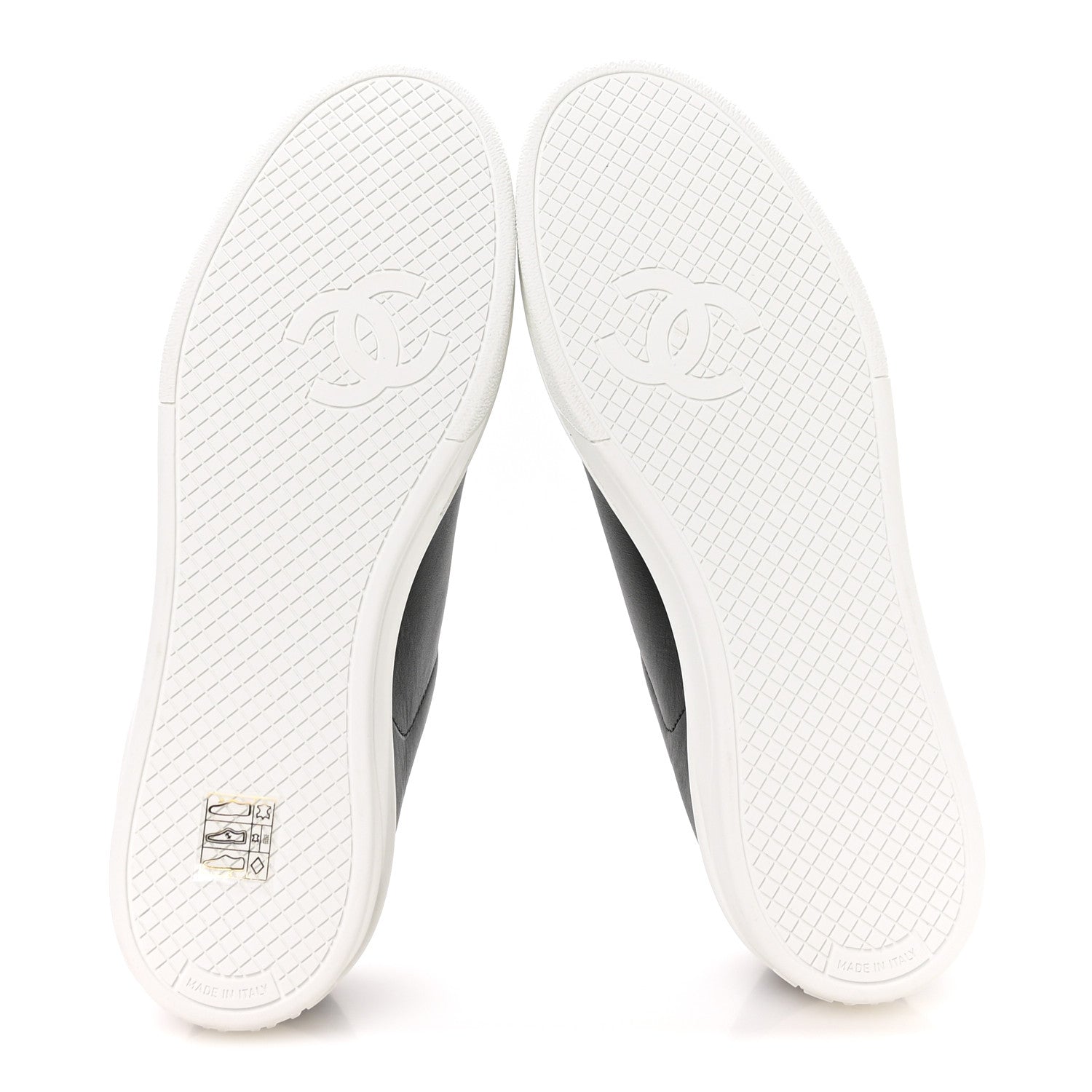 Chanel Calfskin CC Womens Sneakers 38 Black 6 of 8