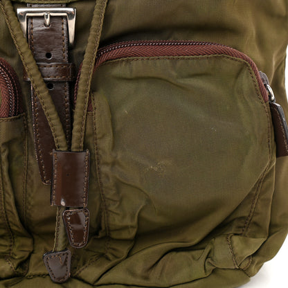 Prada Nylon Vela Small Backpack Green 8 of 13