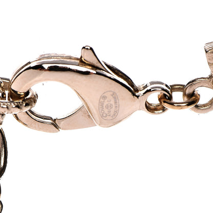 Chanel Multi Strand Chain Baguette Crystal CC Necklace Gold 6 of 6