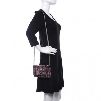Chanel Tweed Quilted Reissue Wallet On Chain WOC Pink Multicolor 2 of 10