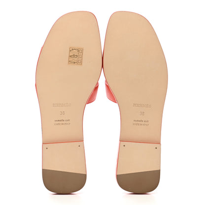 Hermes Epsom Oran Sandals 38 Orange Poppy 6 of 9