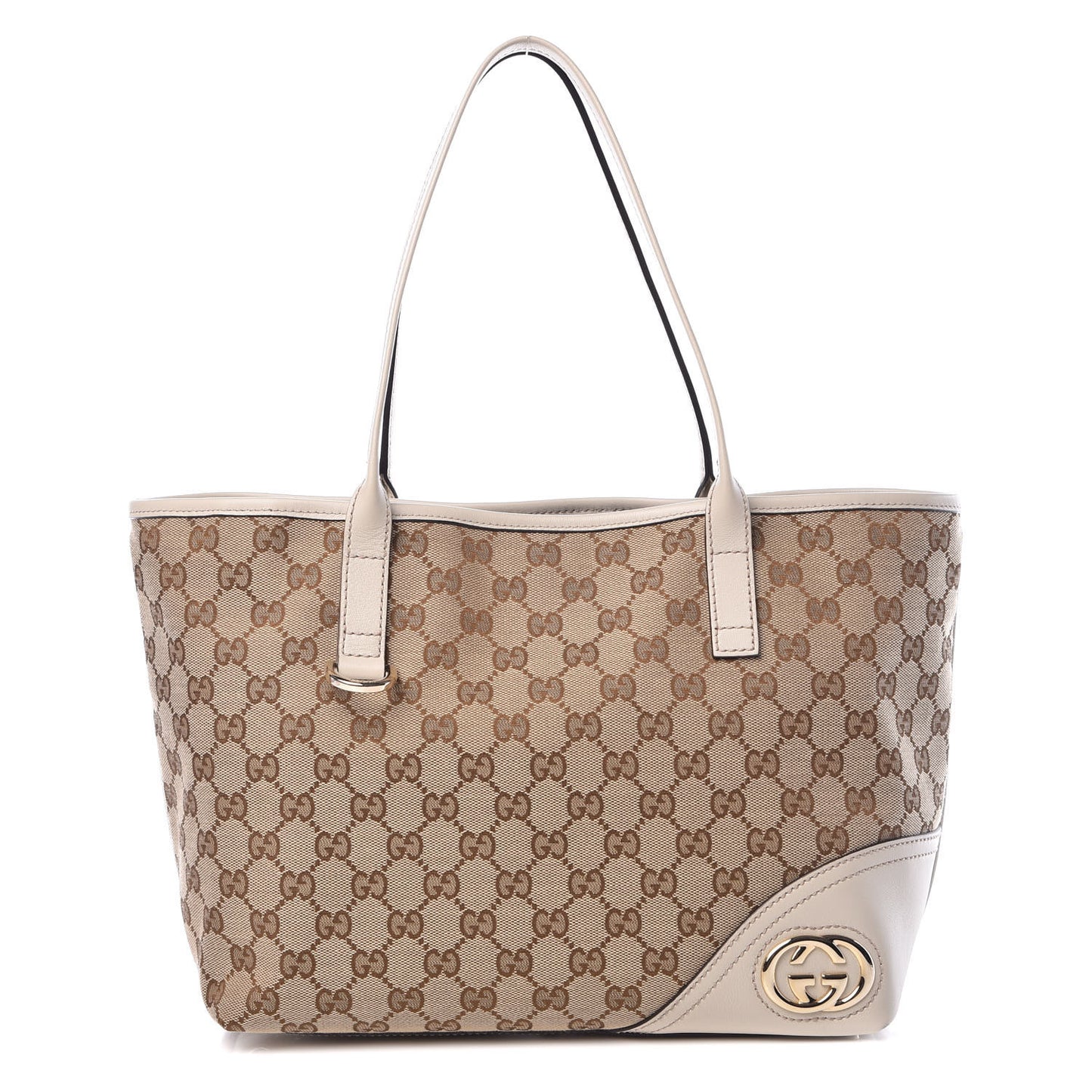 Monogram Medium New Britt Tote Off White