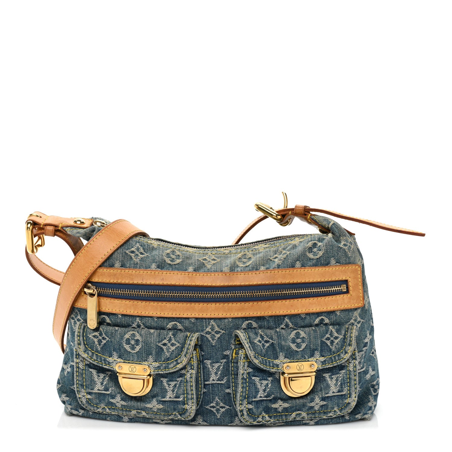 Louis Vuitton Monogram Denim Baggy PM Blue 1 of 10