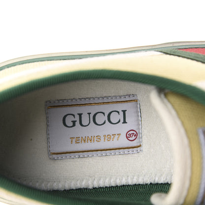 Gucci Canvas Web Womens 1977 Tennis Sneakers 37.5 Burro Mystic White 7 of 11