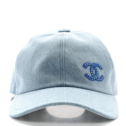 Chanel Denim Cap Hat Blue 3 of 8