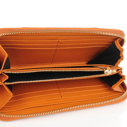 Burberry House Check Large Sartorial Ziggy Zip Around Wallet Copper Orange 5 of 7