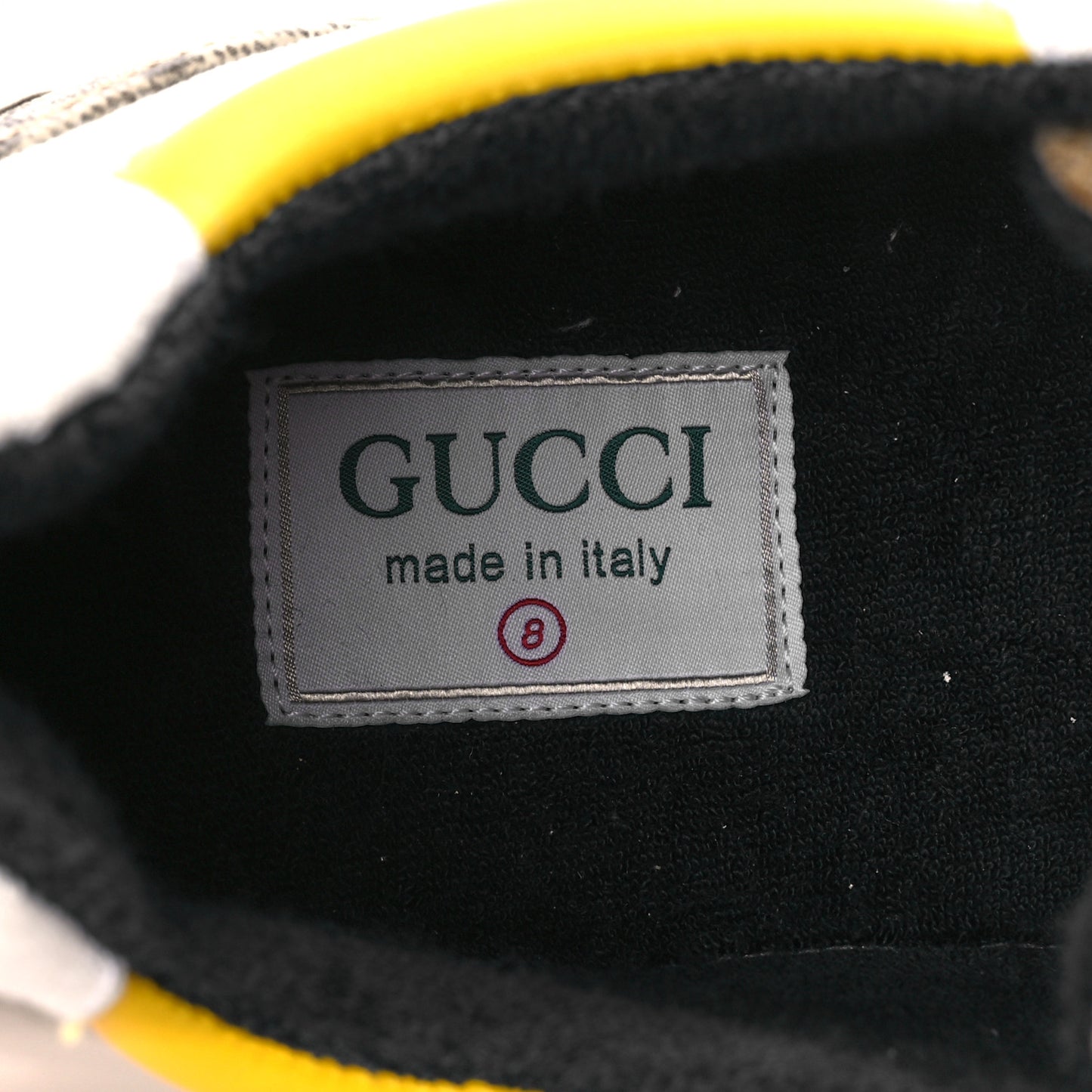 GG Supreme Monogram Mix Monogram Mens Rhyton Sneakers 8 London Blue Beige Sun Yellow