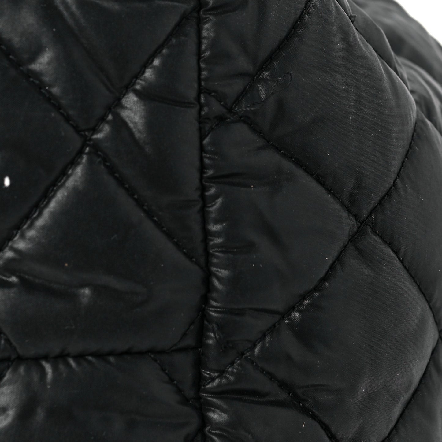 Nylon Quilted Medium Coco Cocoon Tote Black