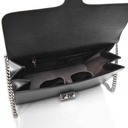 Gucci Moon Calfskin Medium Interlocking G Shoulder Bag Black 5 of 11