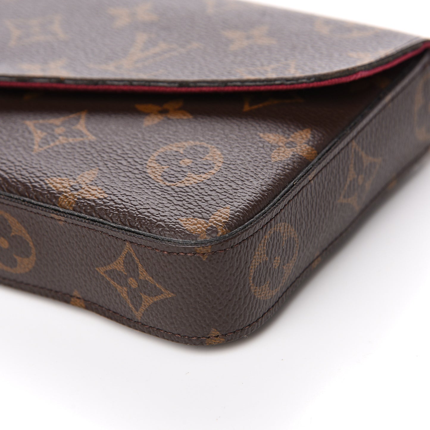 Monogram Pochette Felicie Chain Wallet Fuchsia
