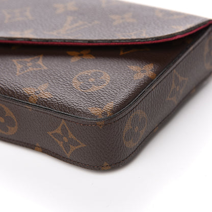 Louis Vuitton Monogram Pochette Felicie Chain Wallet Fuchsia 8 of 11