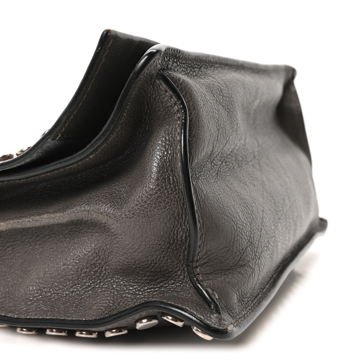 Glace Calf Studded Etiquette Flap Marmo Astrale