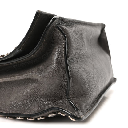 Prada Glace Calf Studded Etiquette Flap Marmo Astrale 9 of 10