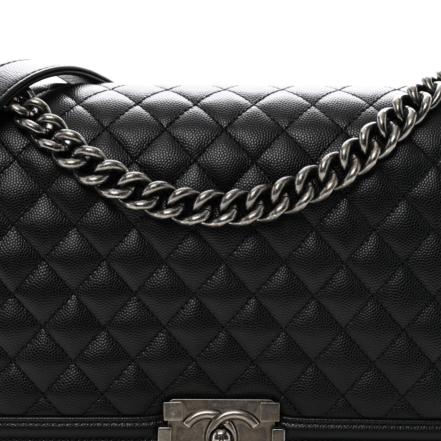 Caviar Quilted New Medium Boy Flap Black