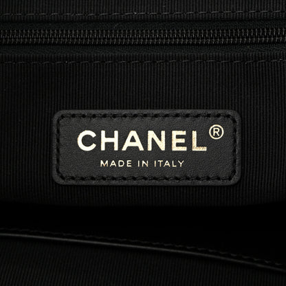 Chanel Suede Shiny Lambskin Quilted Small Shopping Bag  Beige Black 6 of 10