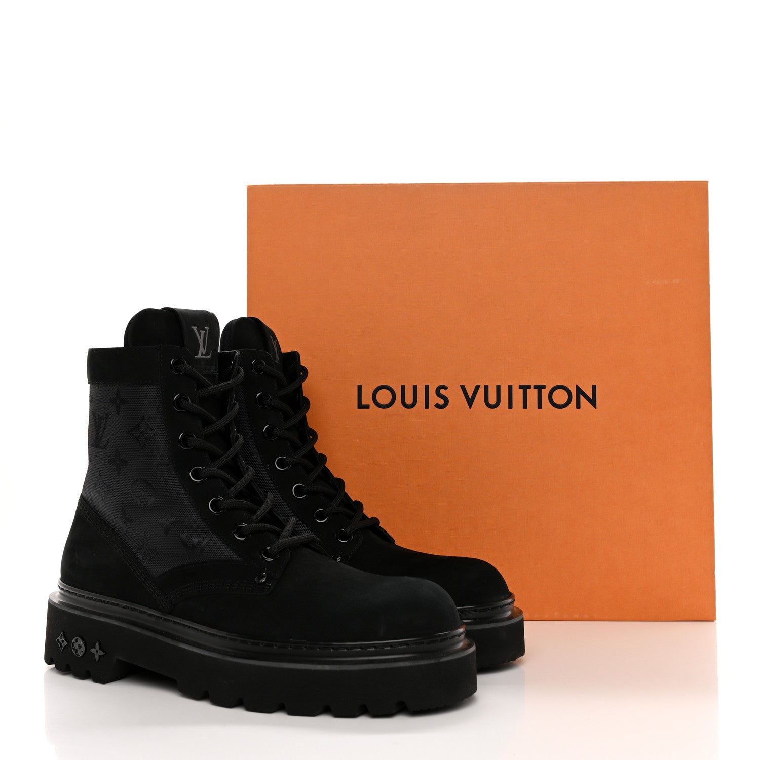 Louis Vuitton Suede Monogram Mens Flat Ranger Boots 9 14 of 14