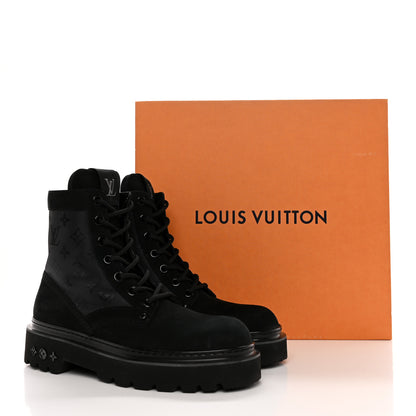 Louis Vuitton Suede Monogram Mens Flat Ranger Boots 9 14 of 14