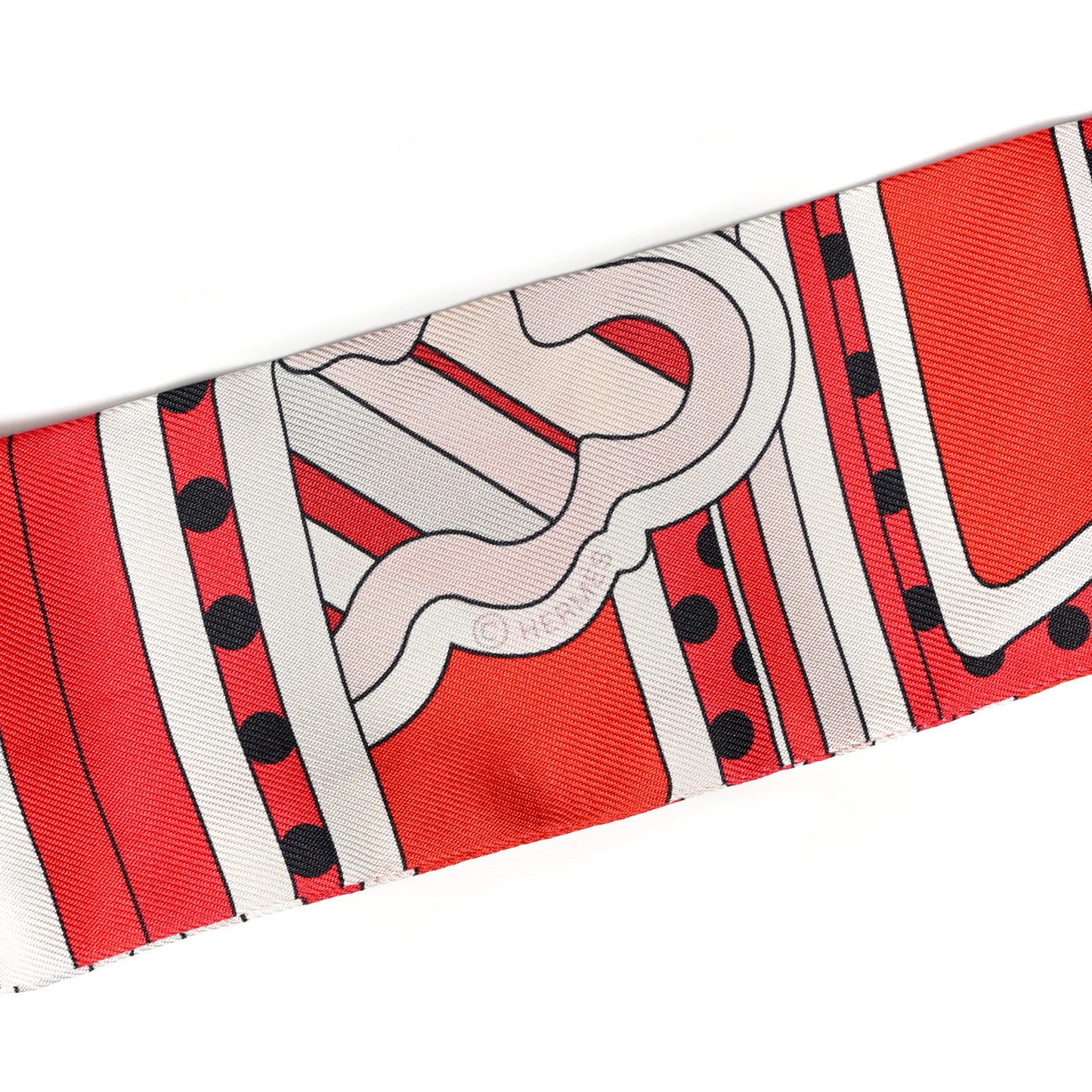 Silk Faubourg Rainbow Twilly Rouge White Bordeaux