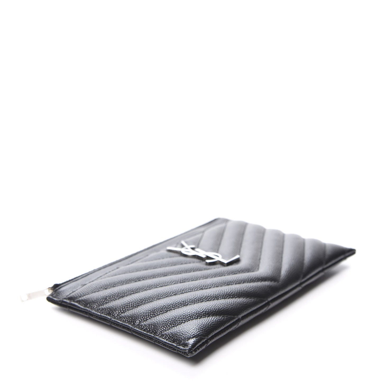 Grain De Poudre Chevron Monogram Bill Pouch Black
