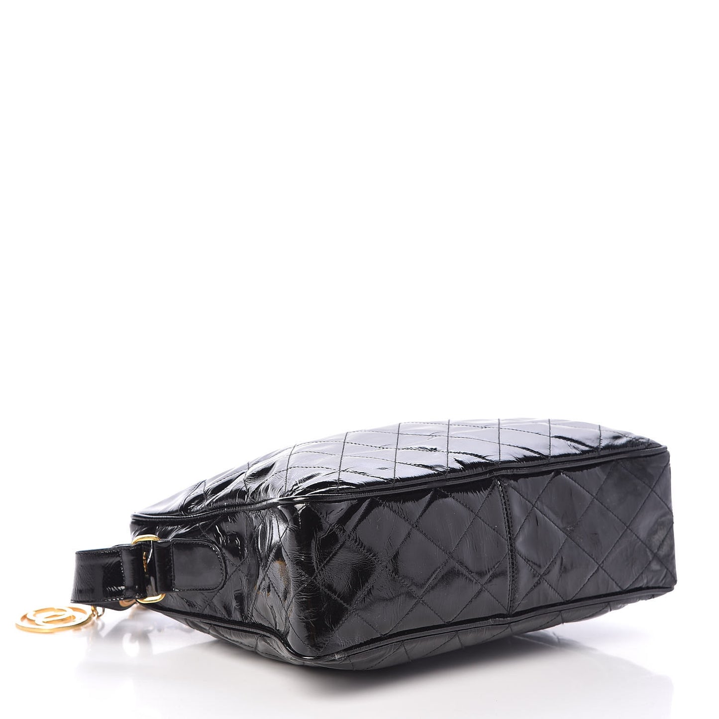 Patent Quilted Camera Case Bag Black
