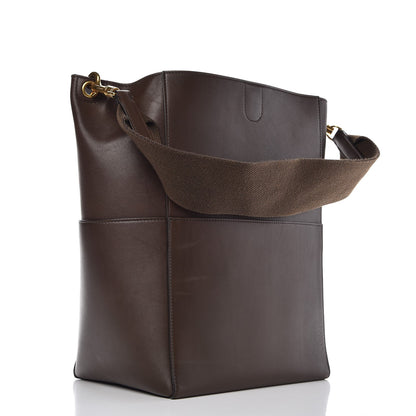 Celine Supersoft Calfskin Sangle Bucket Bag Wood 3 of 8